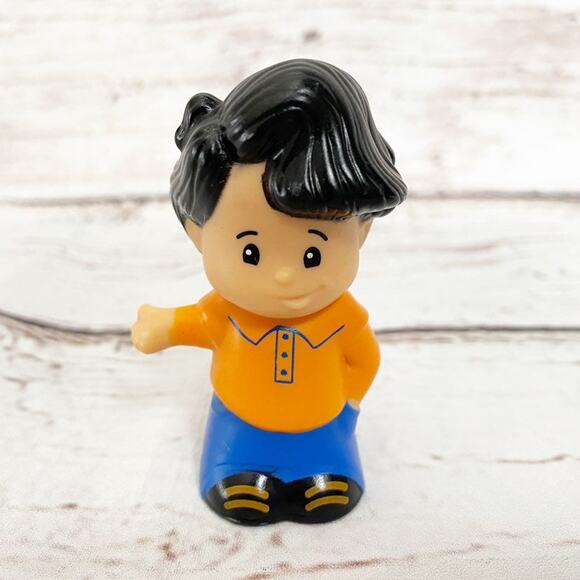Vintage Little People Brunette Dark Hair Boy - Picture 1 of 4